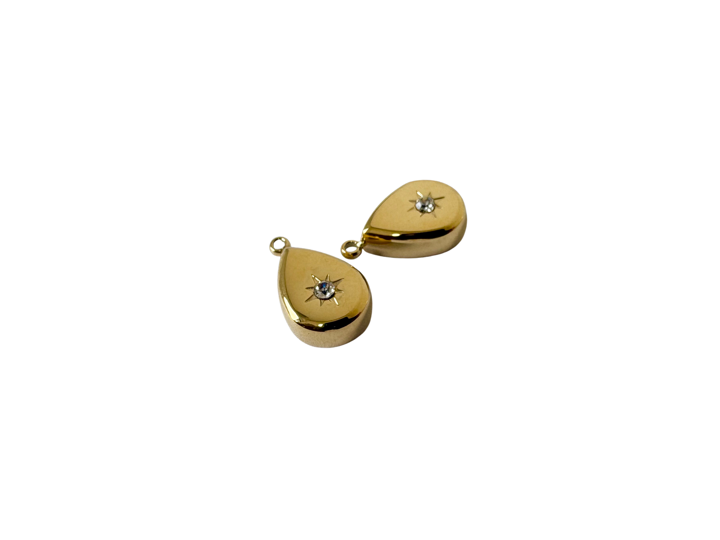 Jeweled Solid Drop Charm