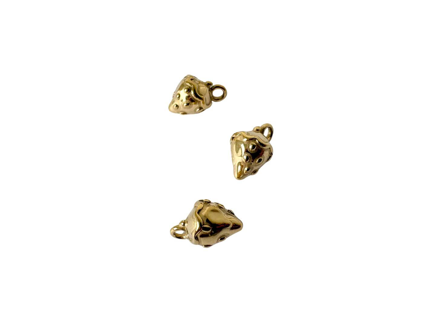 Golden Strawberry Charm