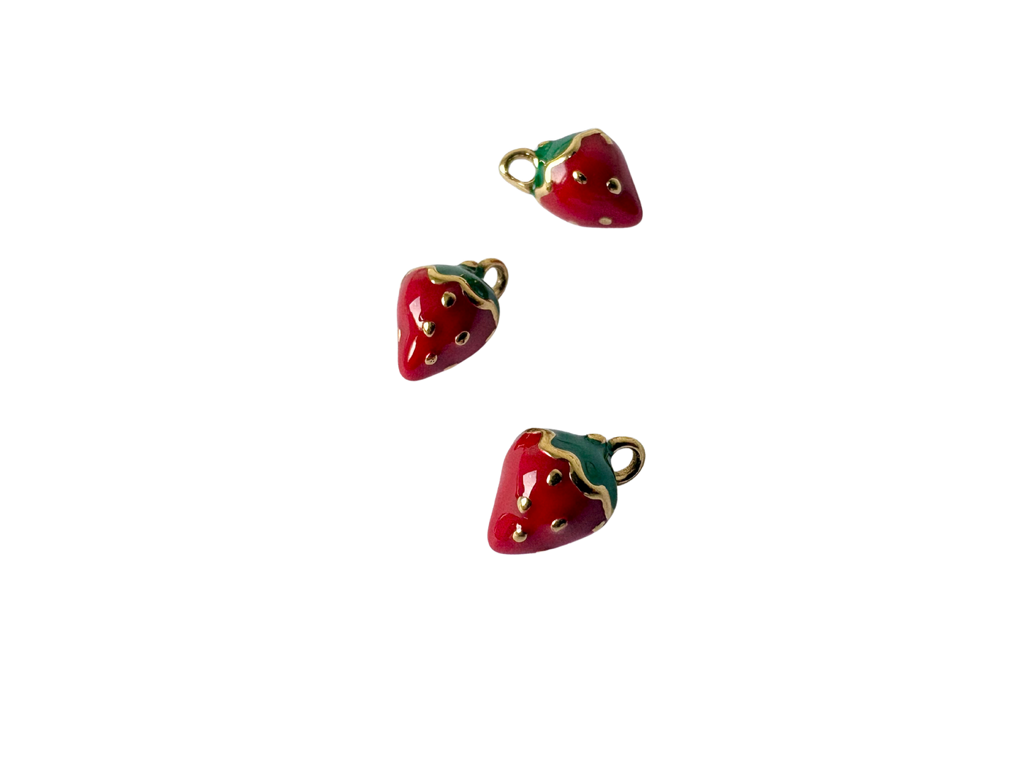 Enamel Strawberry Charm