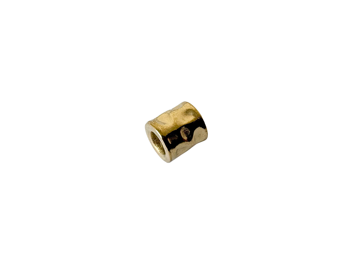 Organic Pebble Barrel Metal Bead