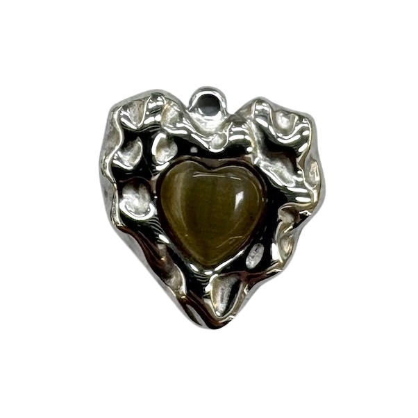 Hammered Heart Charm