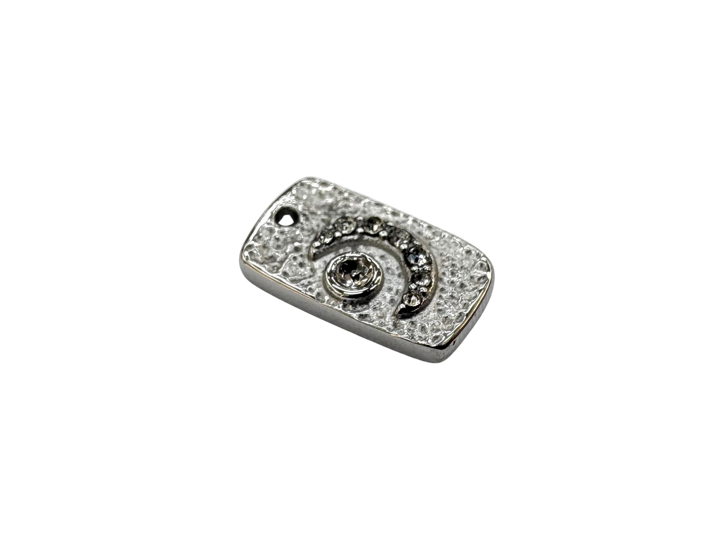 Vintage Hammered Moon Charm
