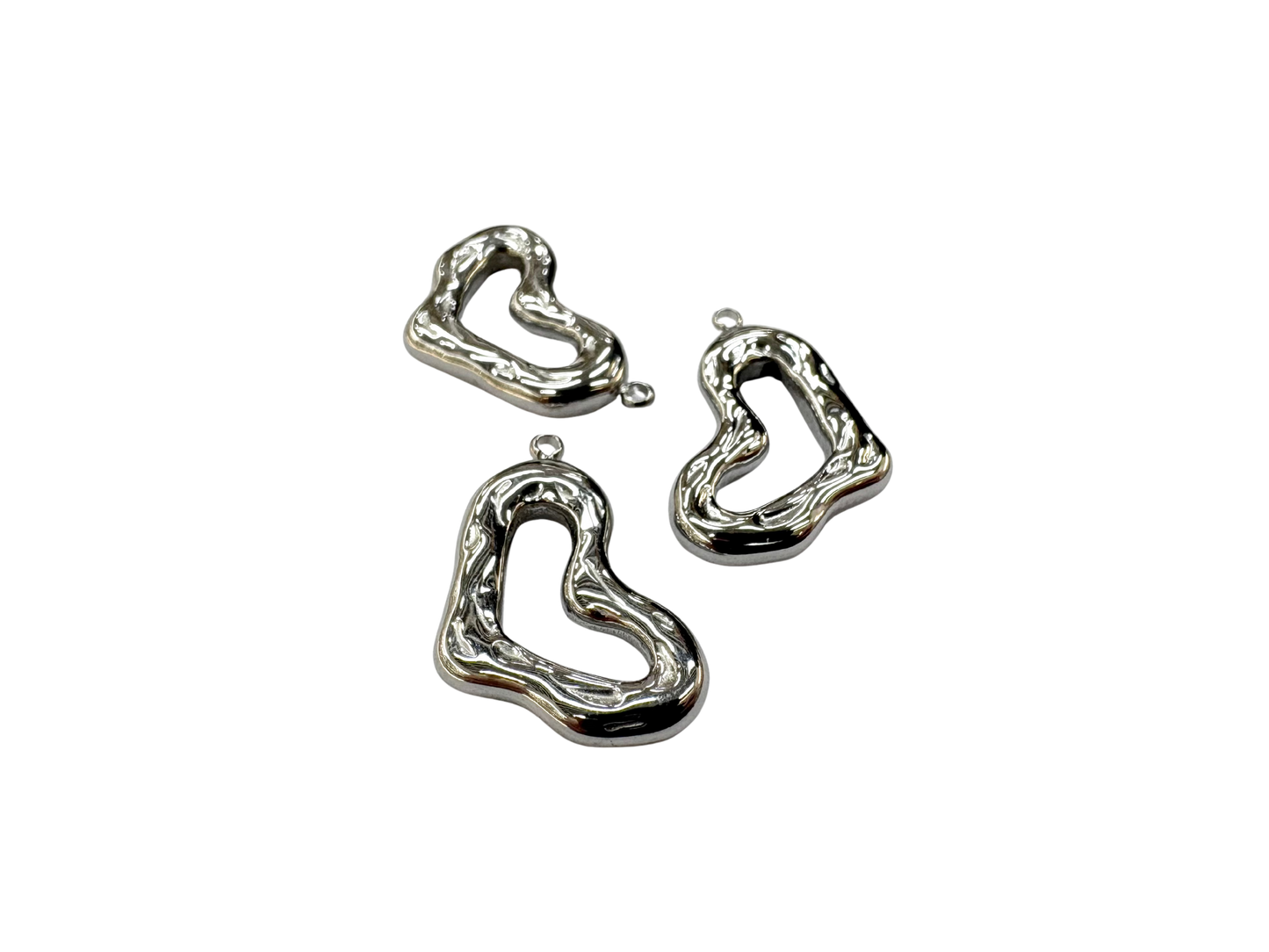 Hammered Bold Heart Charm
