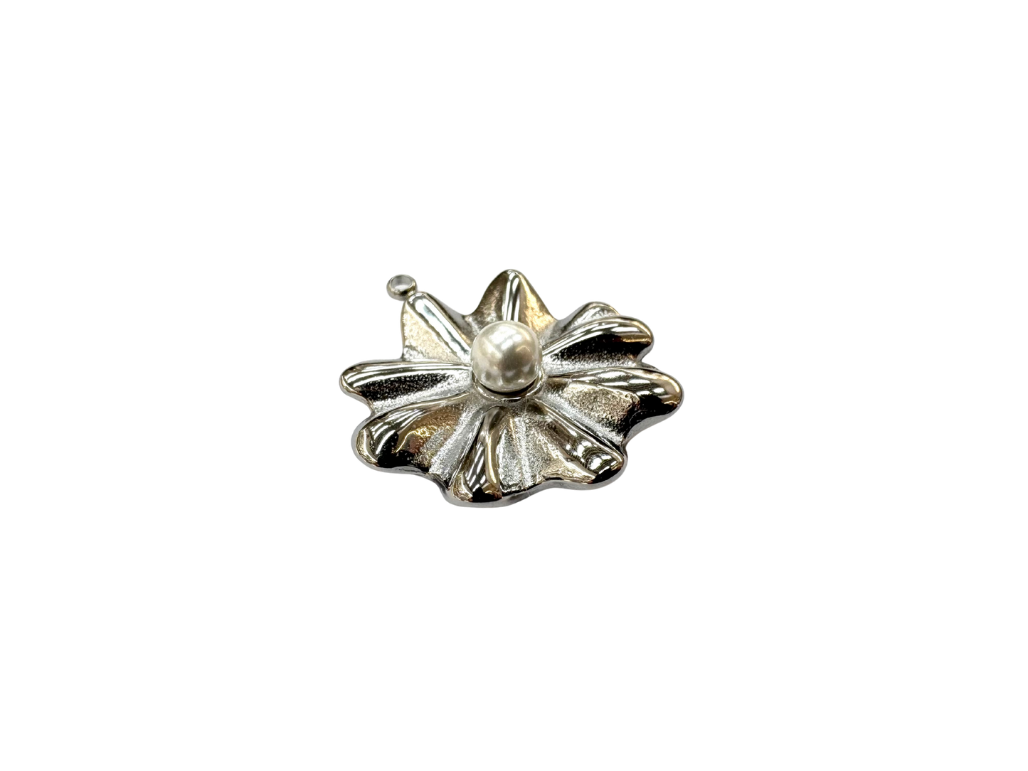 Pearl Flower Large Charm