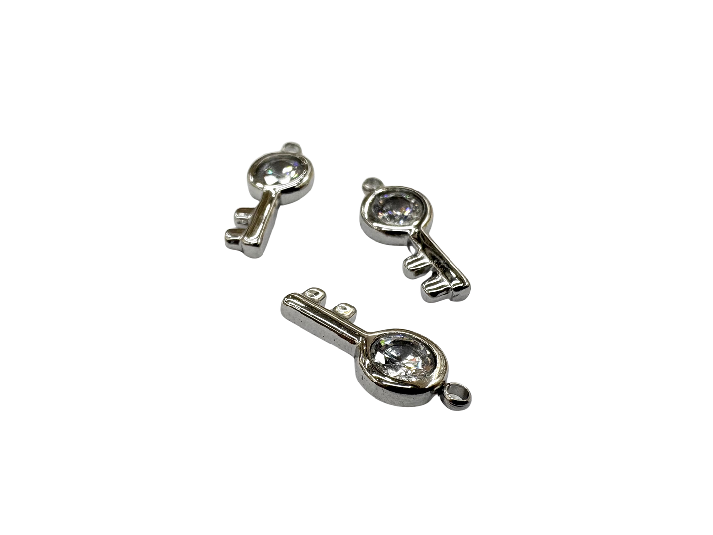 Rhinestone Key Trendy Charm