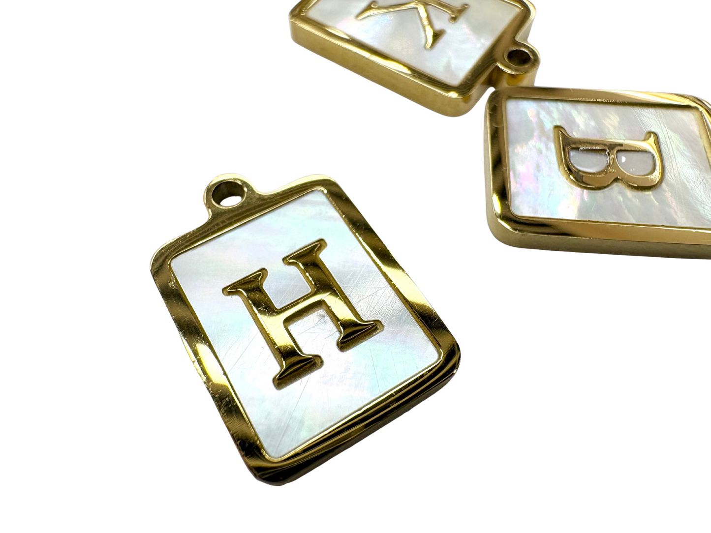 Mother of Pearl Alphabet Charms