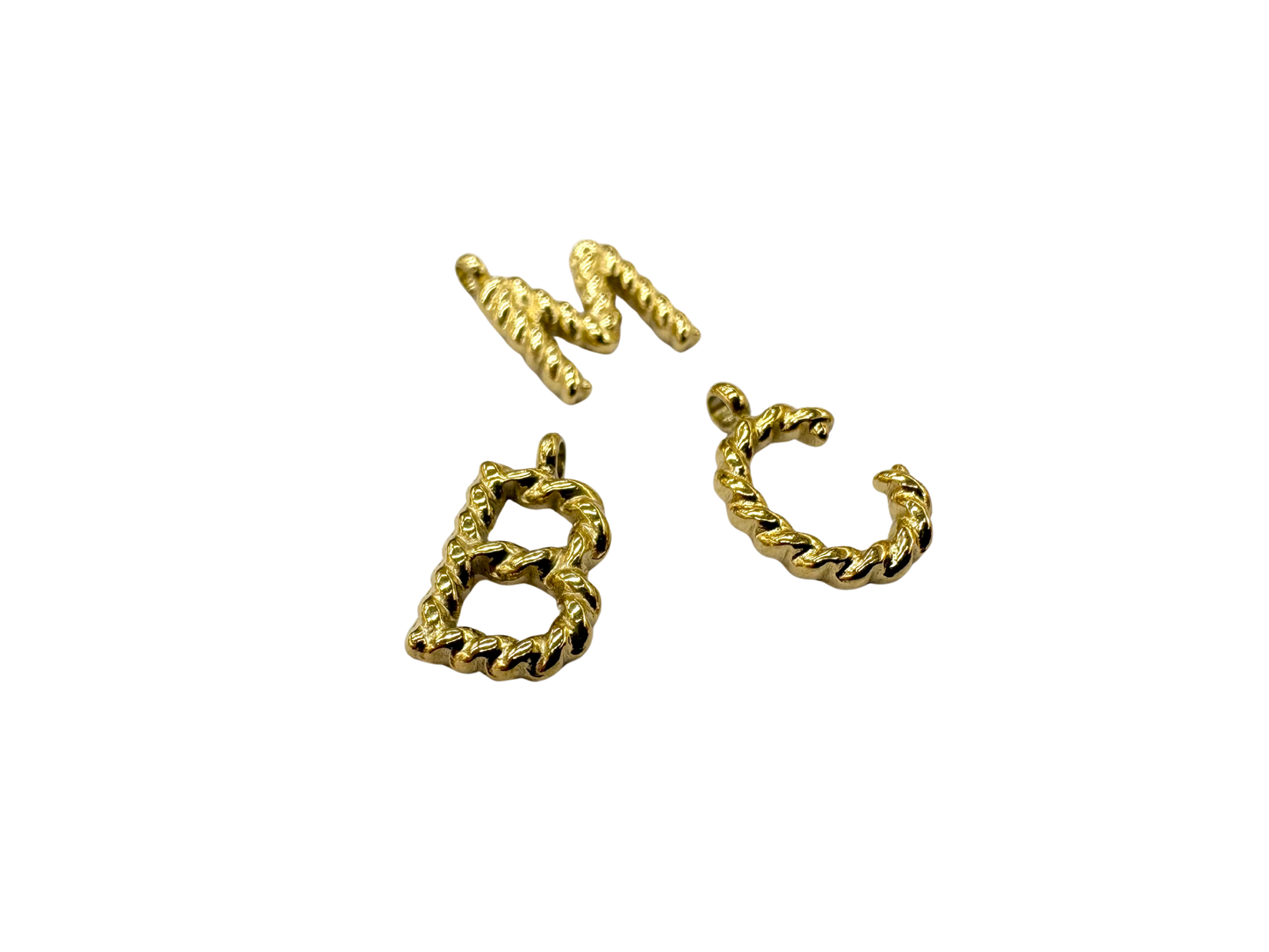 Rope Style Alphabet Charm Letters
