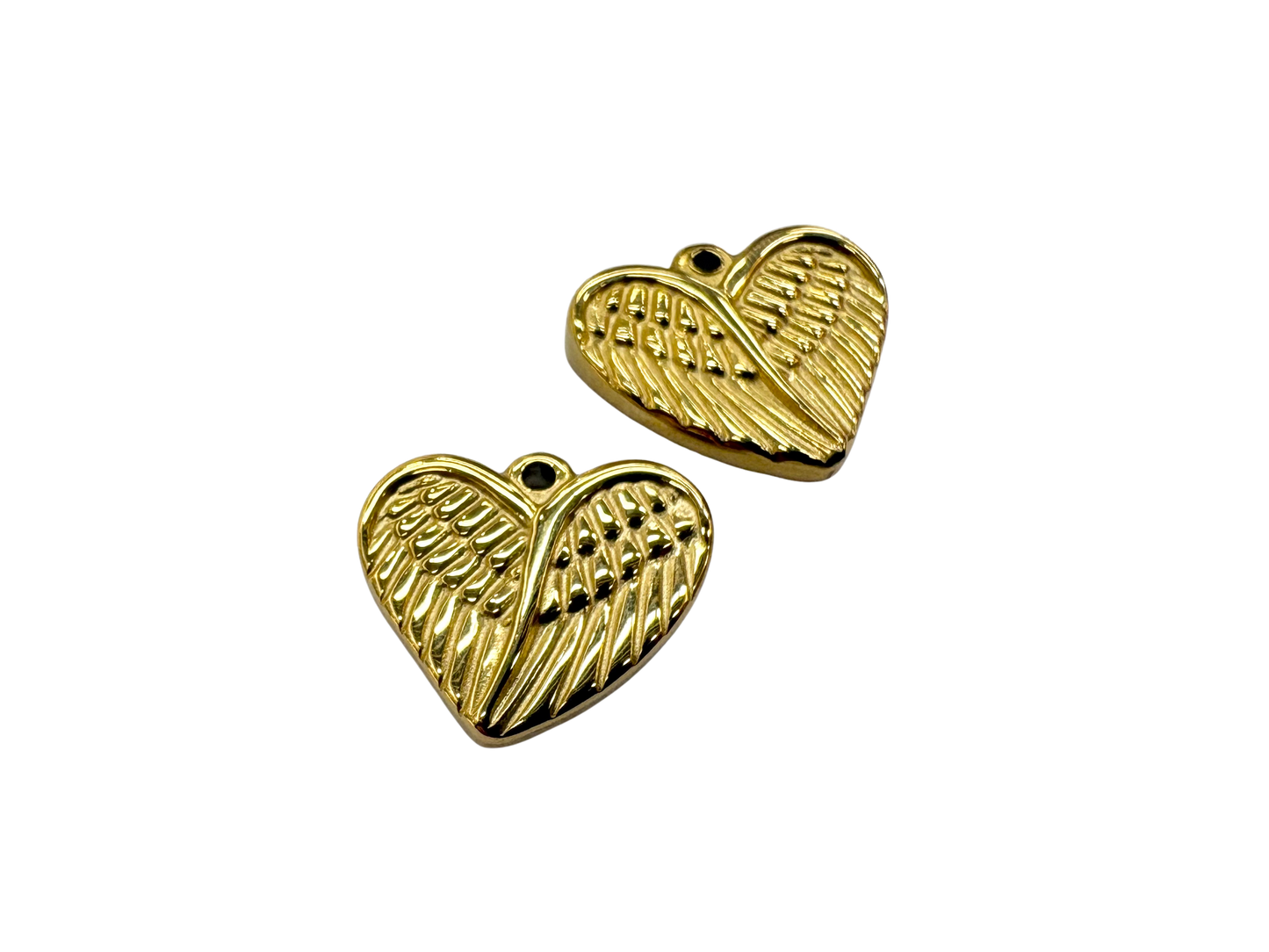 Angel Wing Heart Charm