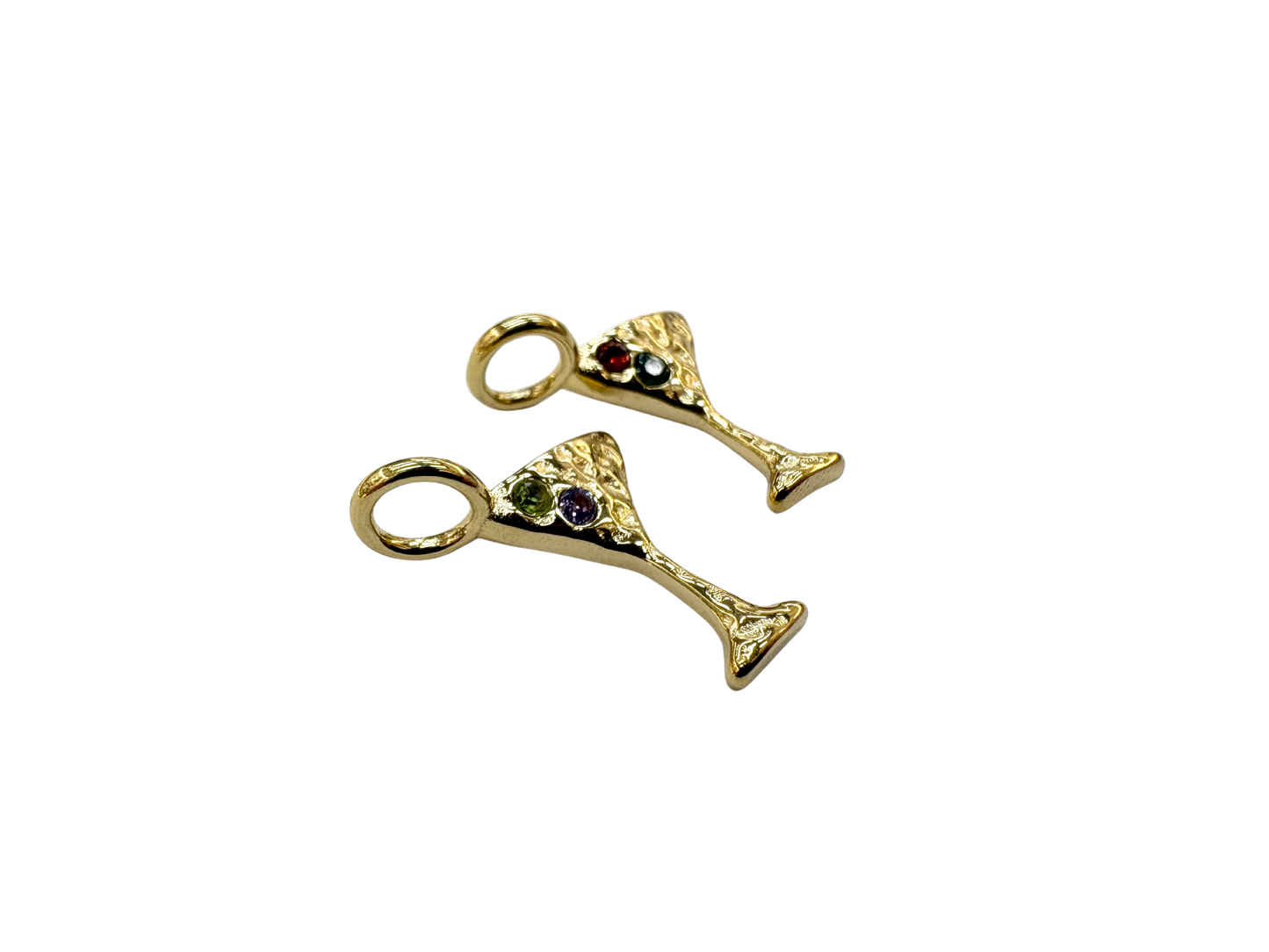 Lost Wax Style Martini Glass Charm