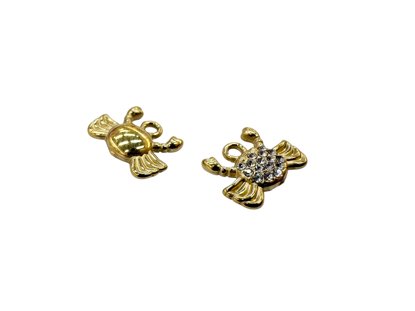 Rhinestone Crab Charm