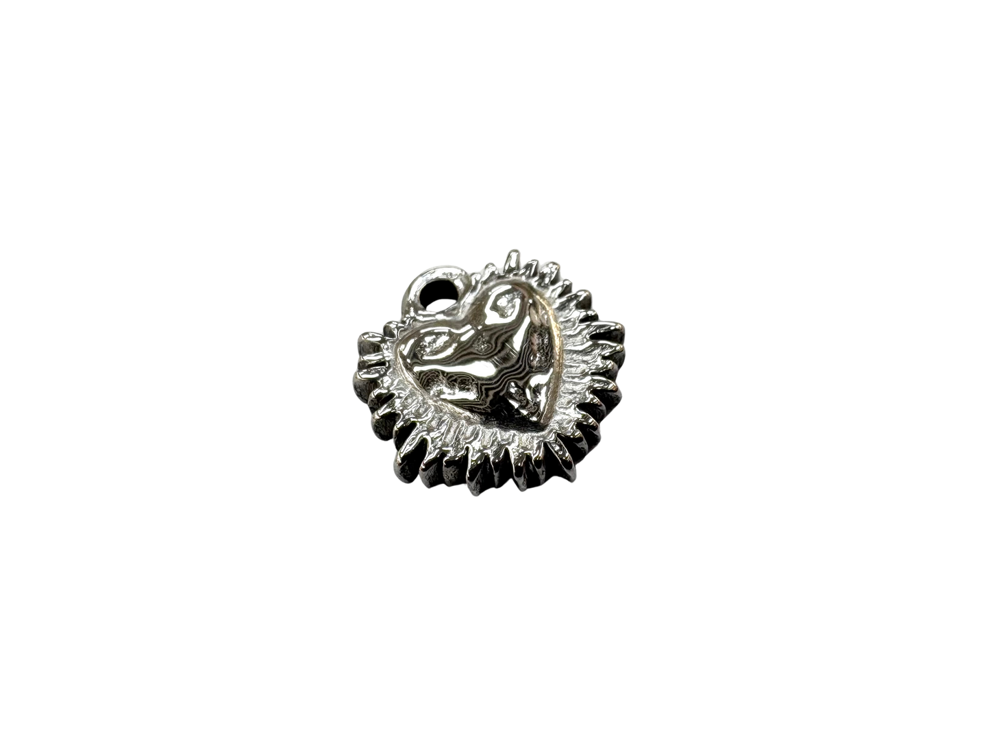 Tiny Vintage Style Heart Burst Charm