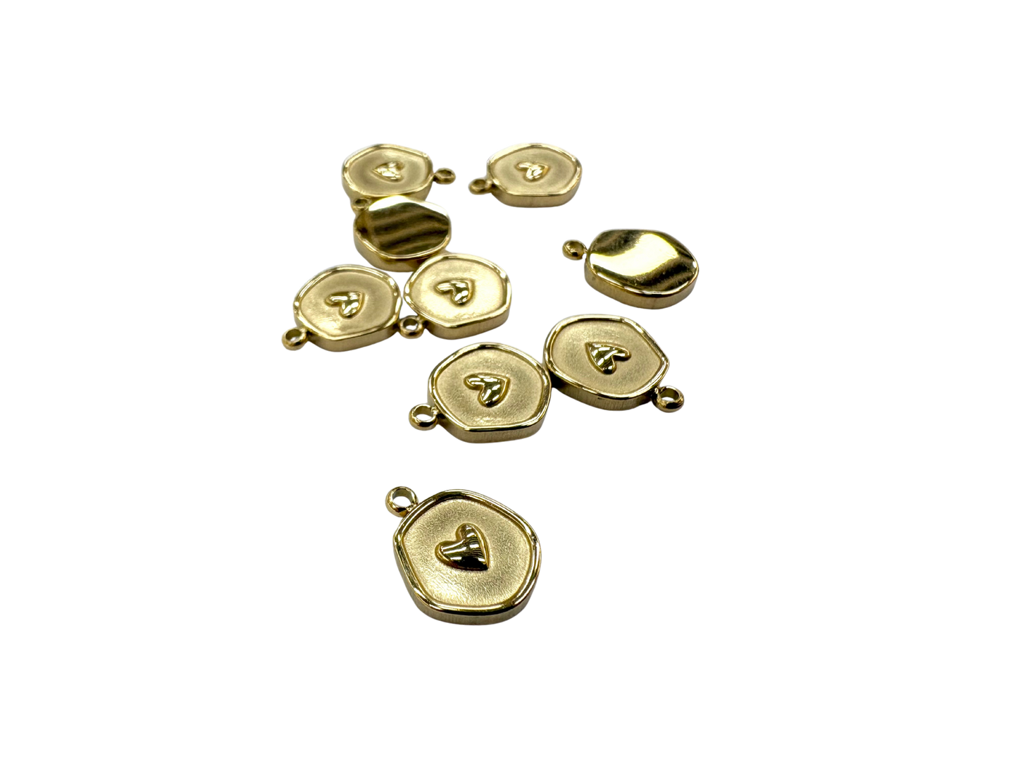 Irregular Heart Coin Charm