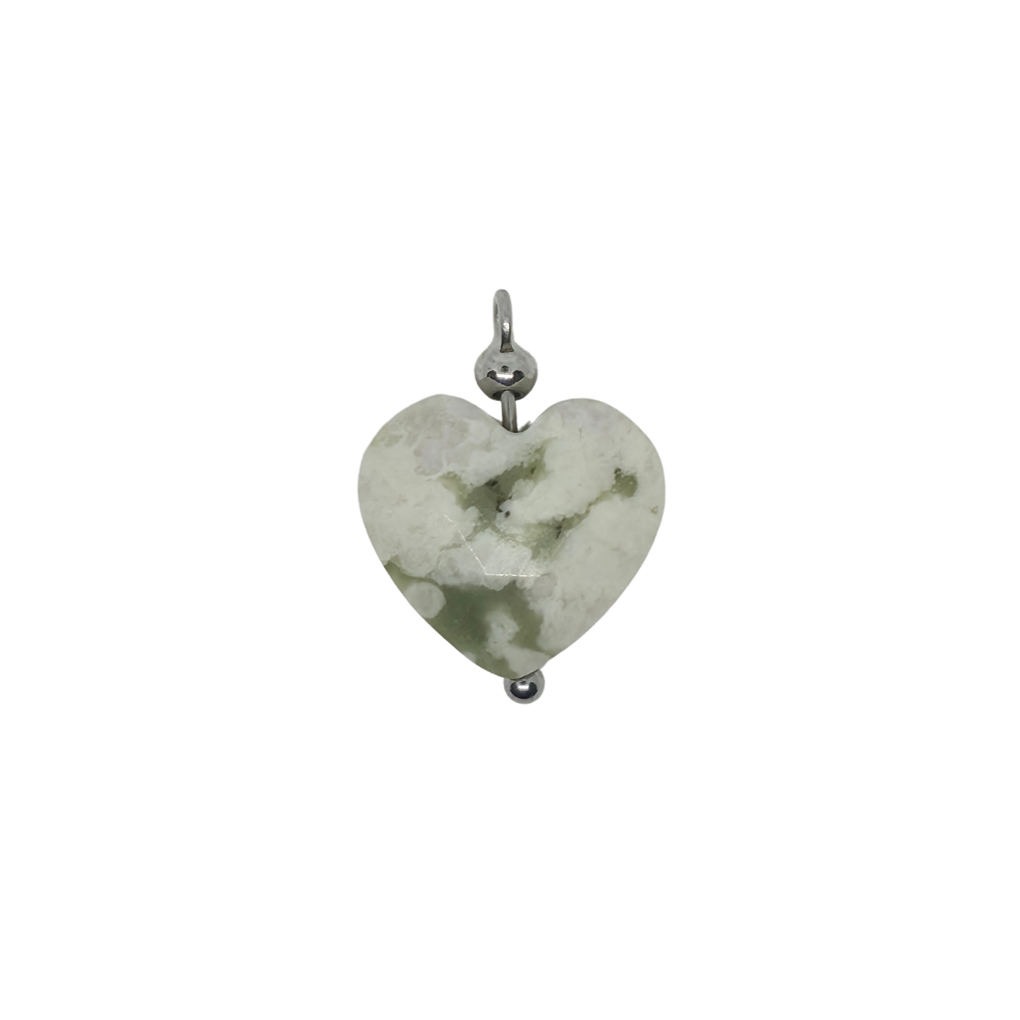 Kambaba Jasper Heart Gemstone Charm