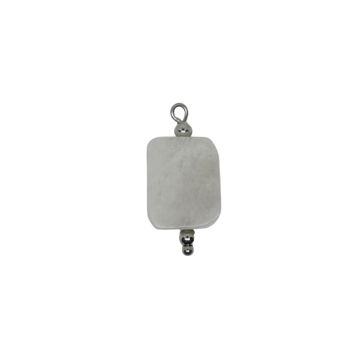 Clear Quartz Rectangle Gemstone Charm