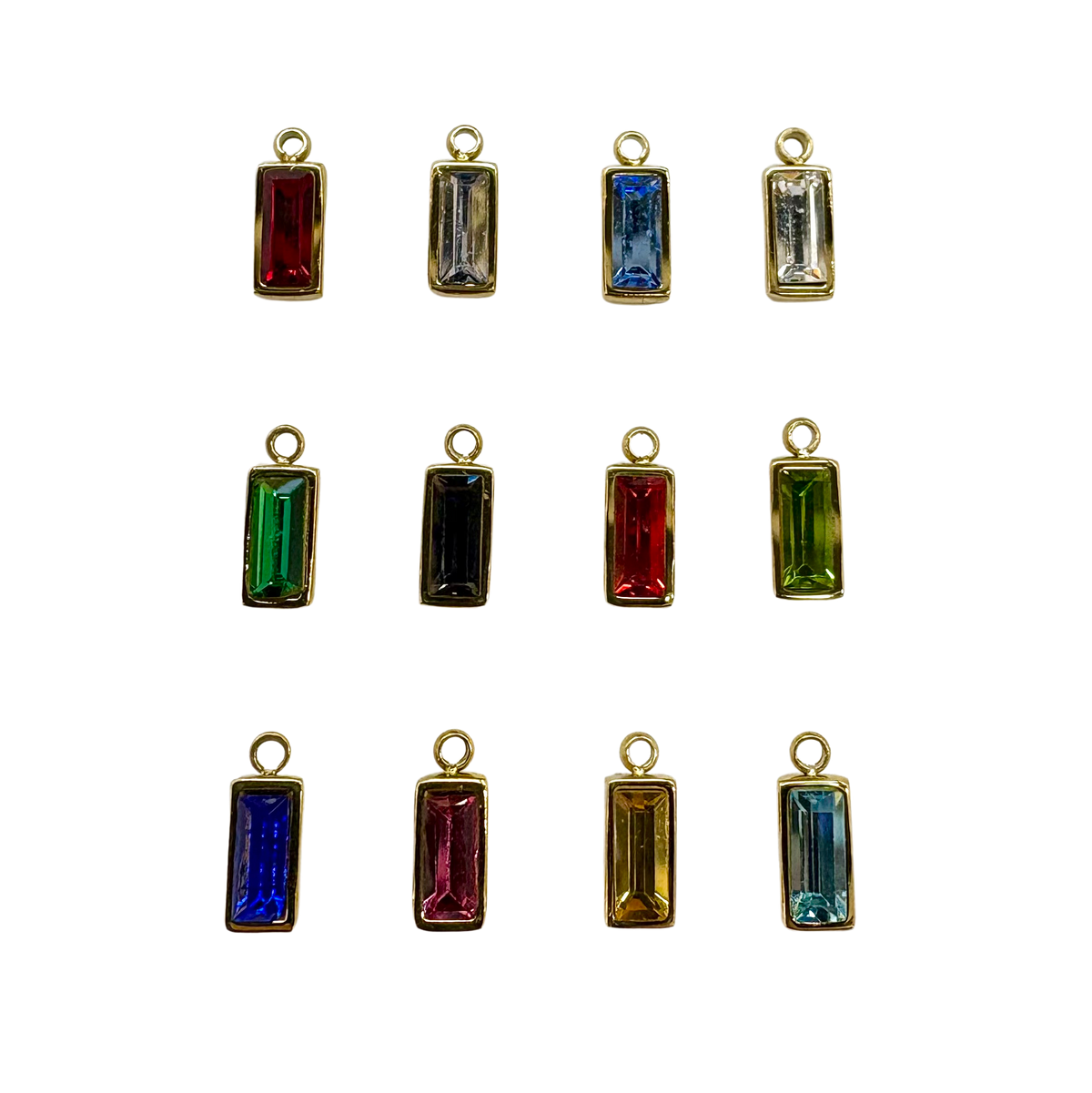 Baguette Birthstone Charm