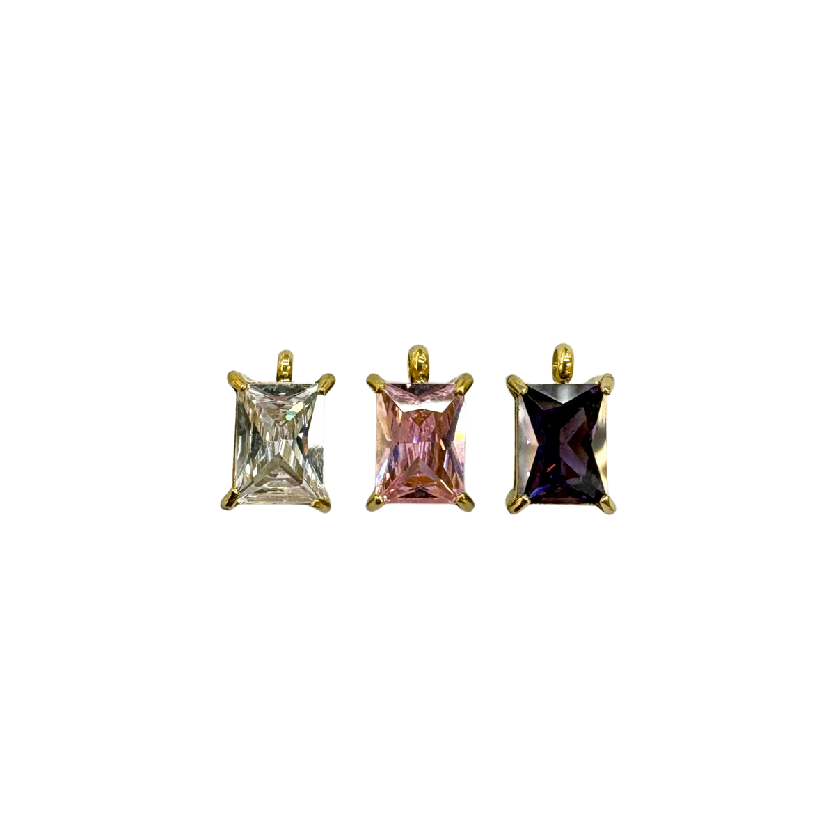 Princess CZ Prong Set Charm