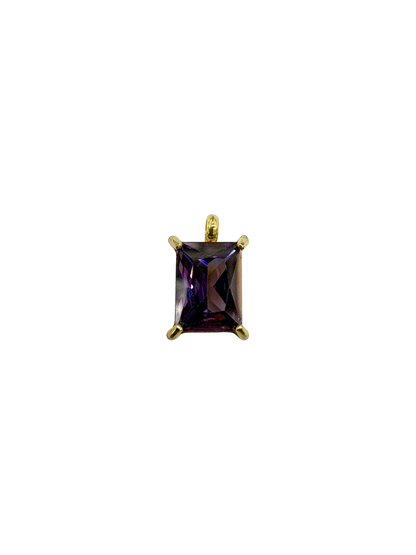 Princess Cut Stone Charm