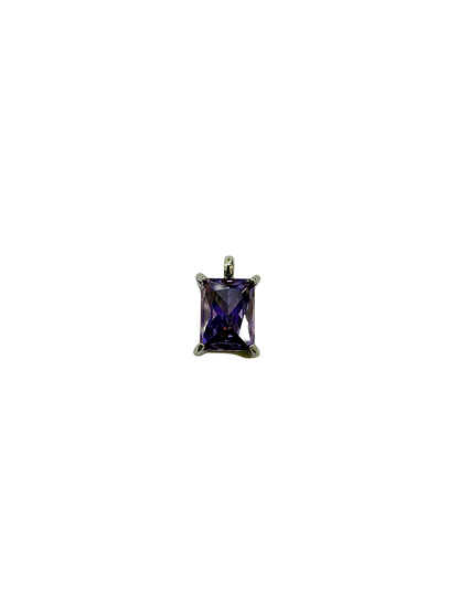 Princess Cut Stone Charm