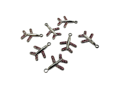 Airplane Rhinestone Charm