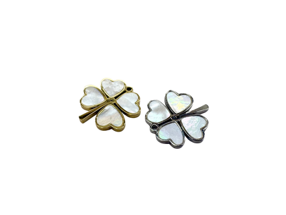 Mother of Pearl Clover Charm