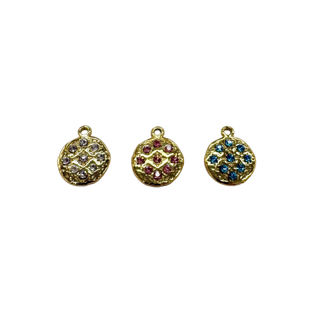Rhinestone Celestial Coin Charm