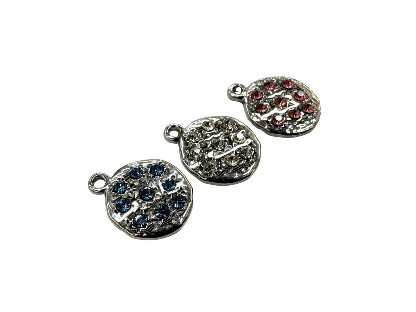 Rhinestone Celestial Coin Charm