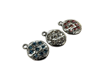 Rhinestone Celestial Coin Charm
