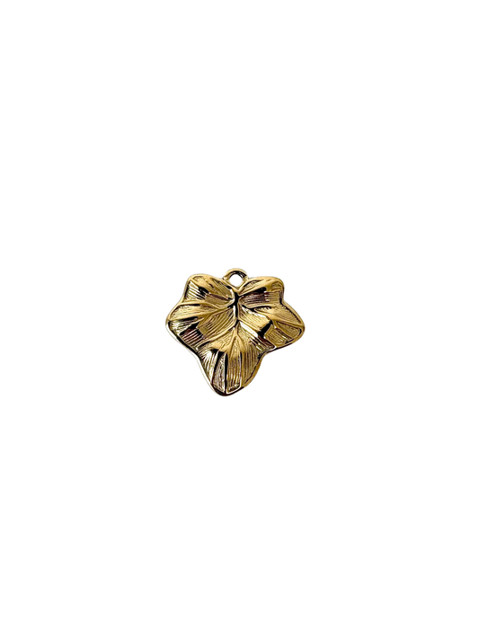 Plant Leaf Charm - Stainless Steel PVD