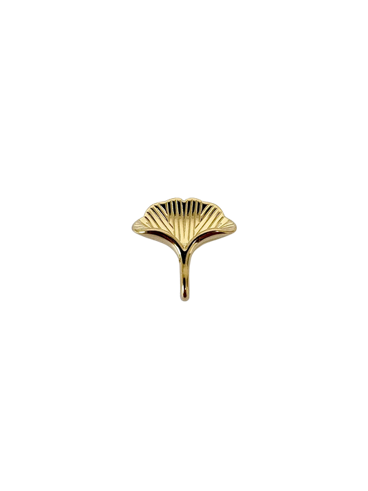 Ginko Leaf Charm - Stainless Steel PVD