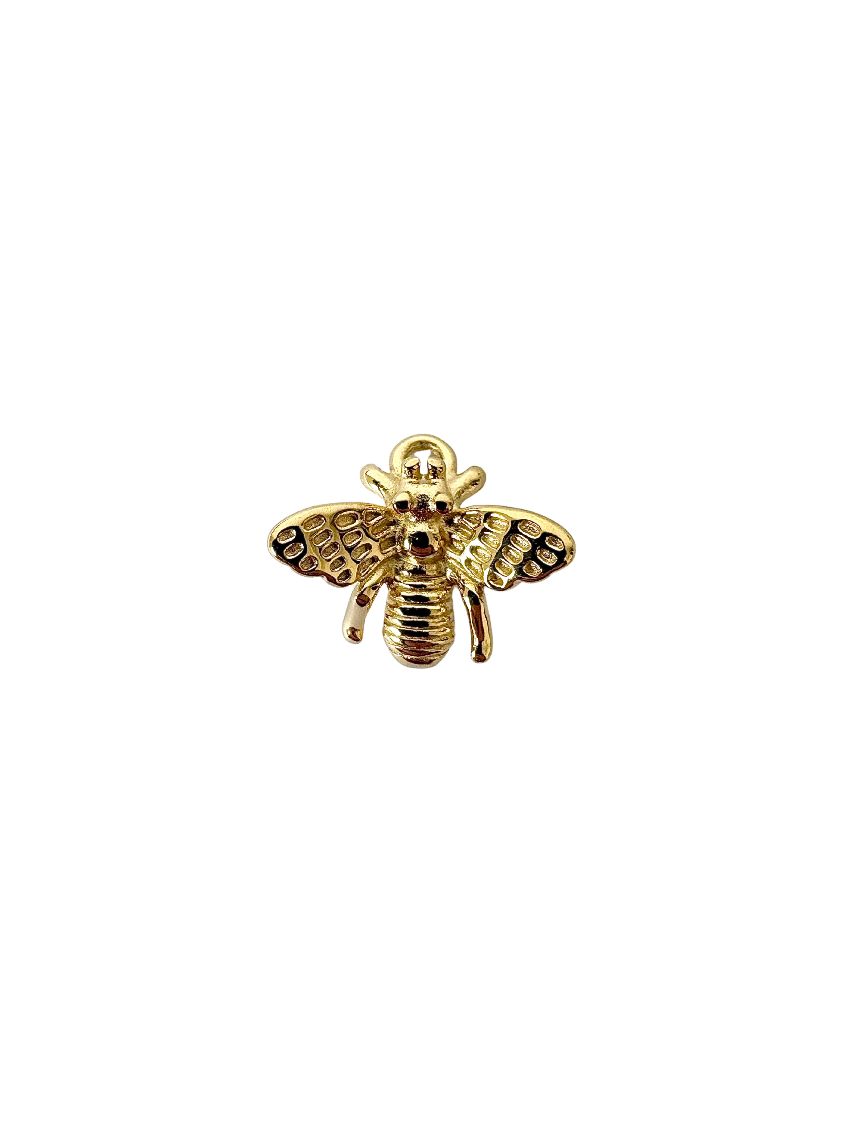 Intricate 3D Bee Charm - Stainless Steel PVD