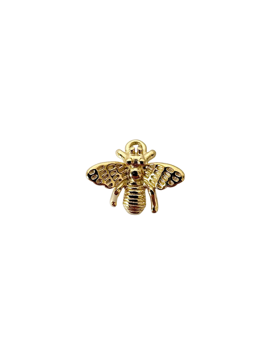 Intricate 3D Bee Charm - Stainless Steel PVD