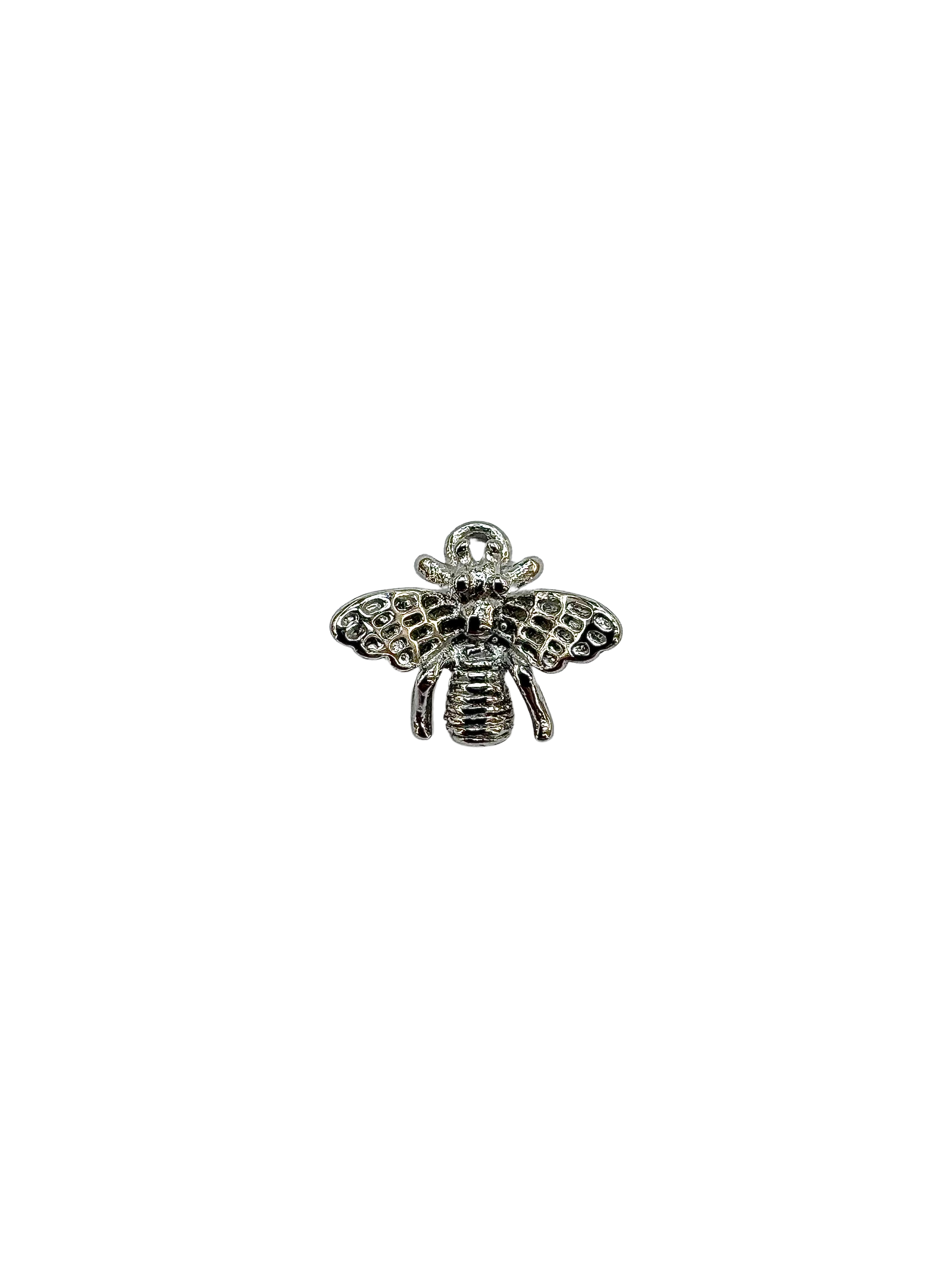 Intricate 3D Bee Charm - Stainless Steel PVD