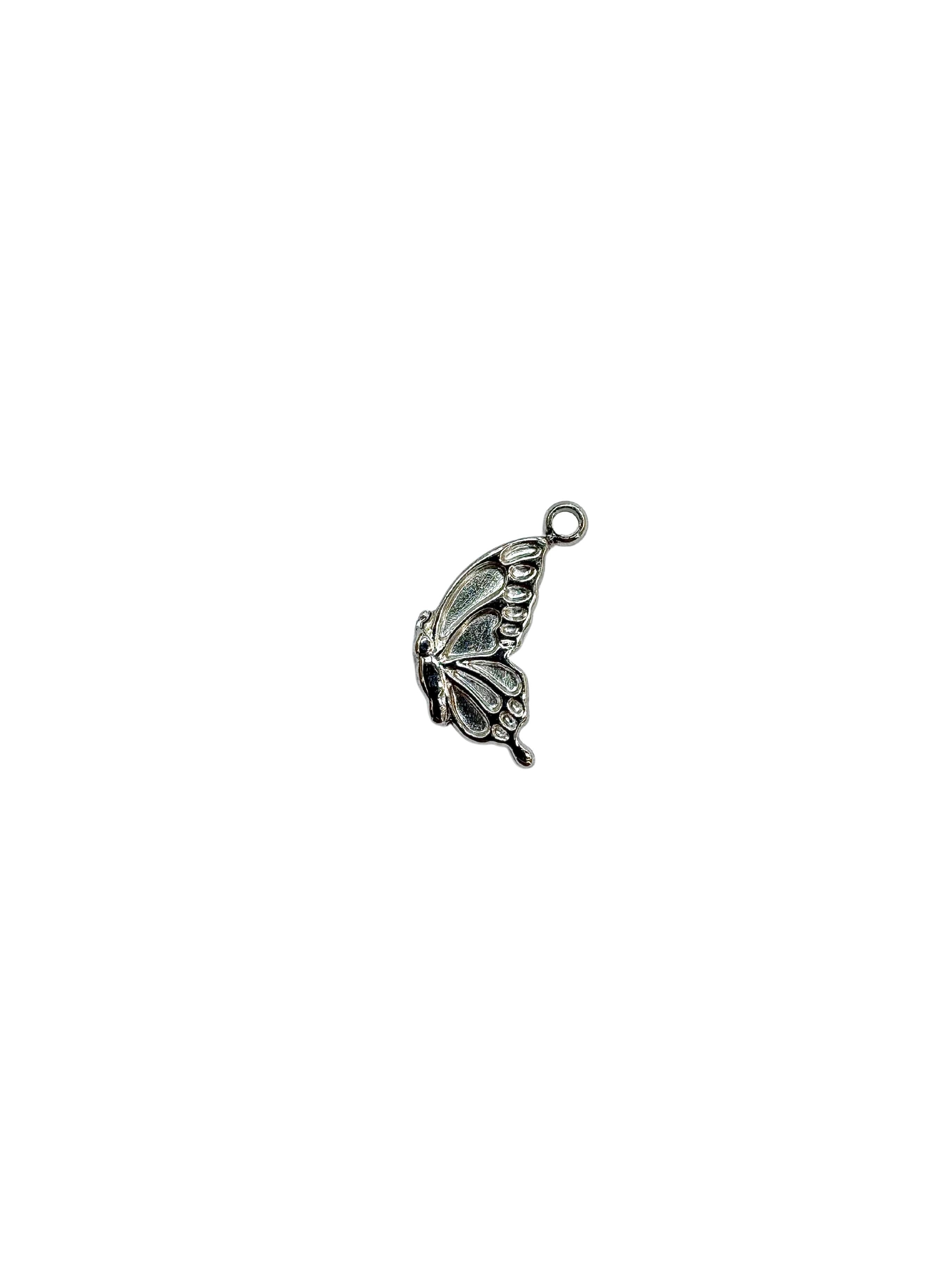 Butterfly Charm, Single Wing - Stainless Steel PVD