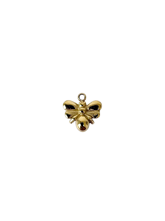 Simple Bee Charm - Stainless Steel PVD