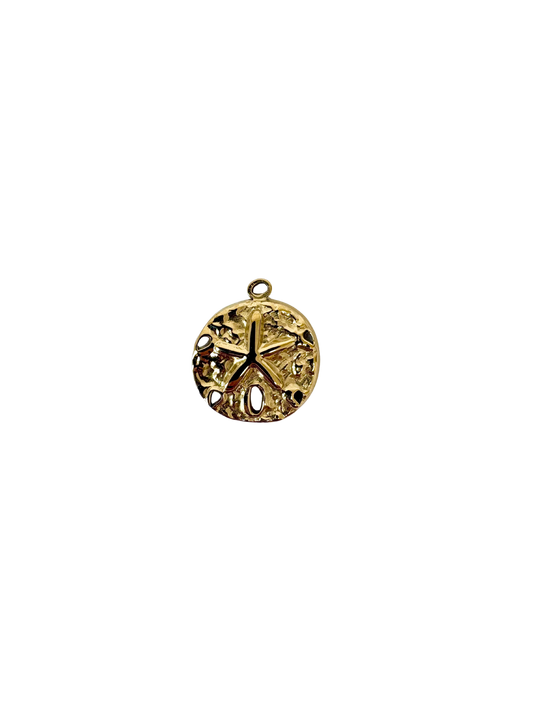 Sand Dollar Charm - Stainless Steel PVD