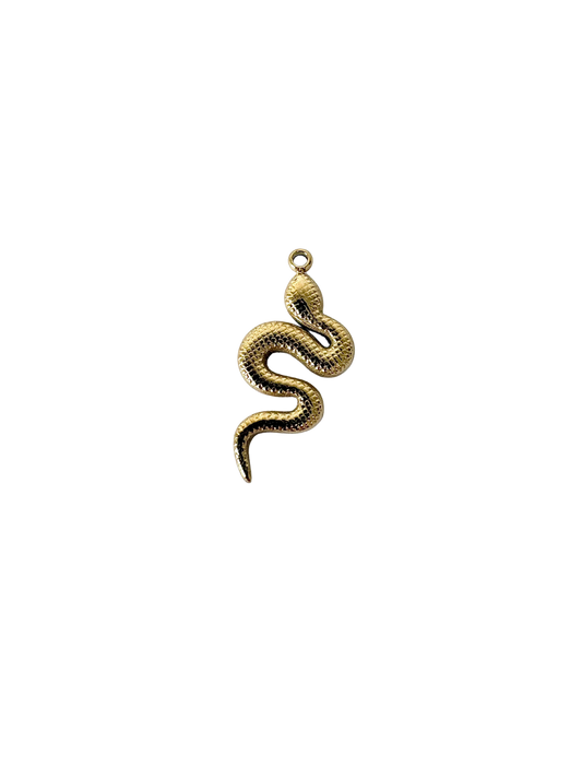 Slithering Snake Charm - Stainless Steel PVD