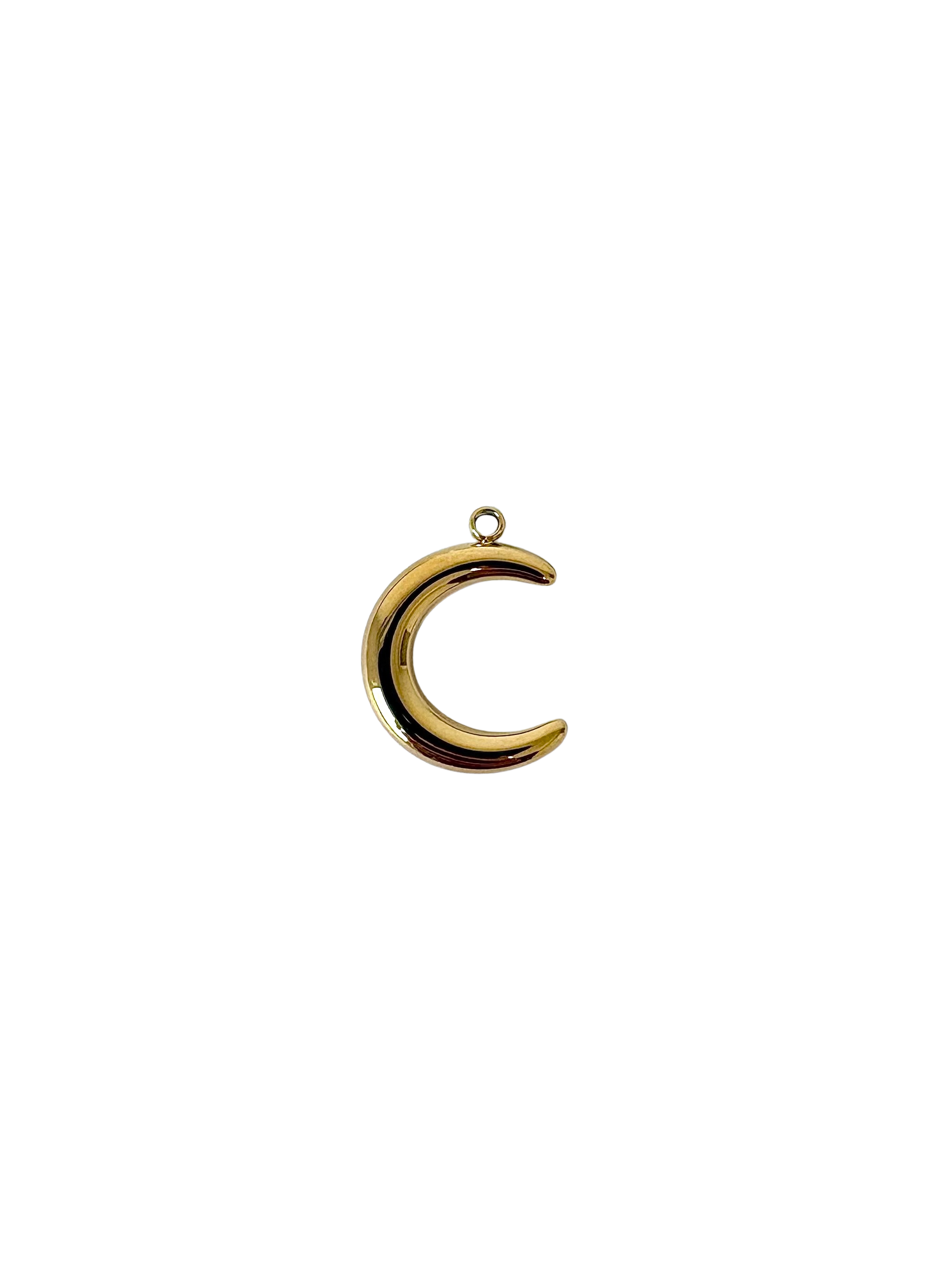 Crescent Moon Charm - Stainless Steel PVD