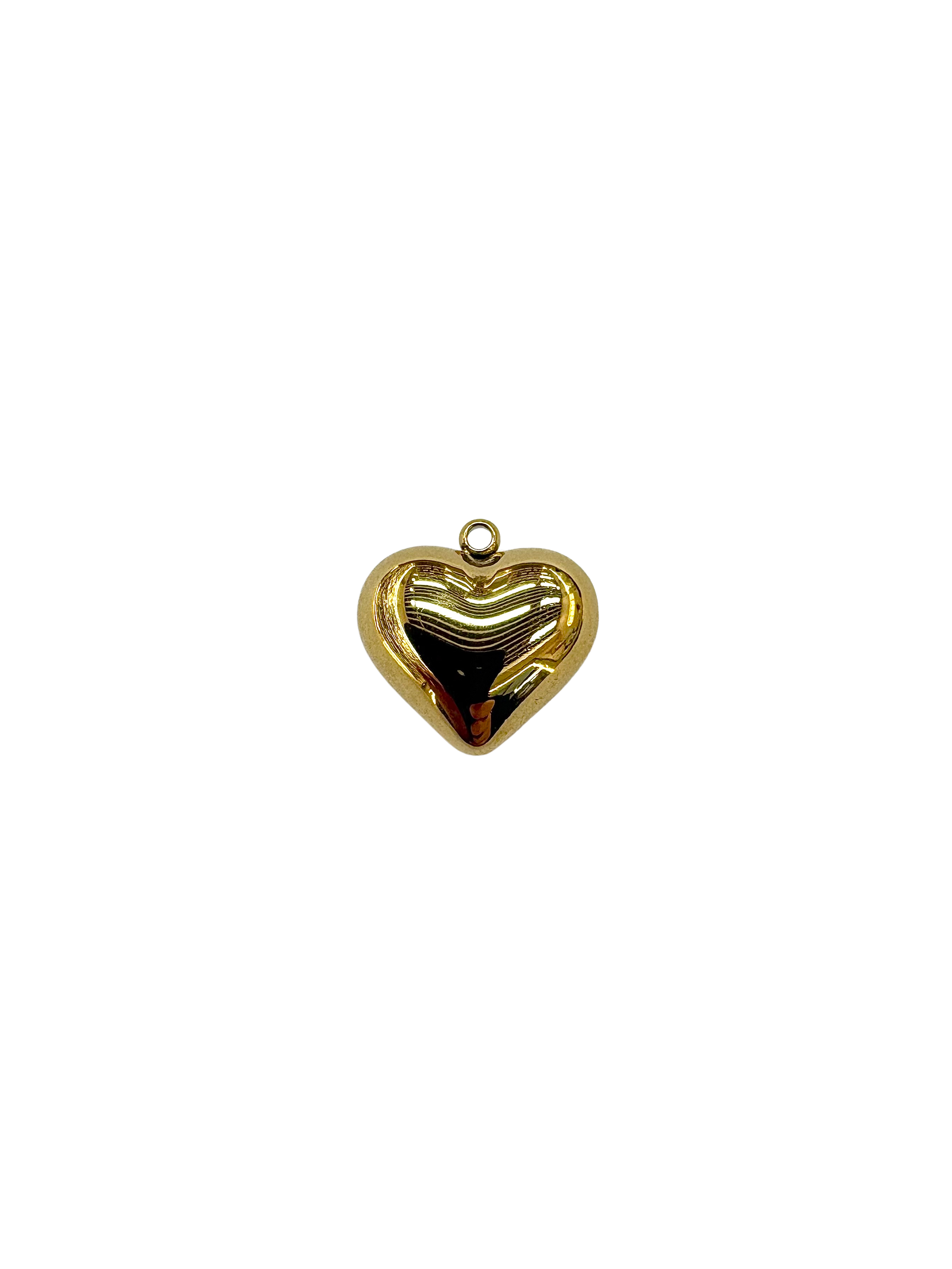 Chunky Heart Charm - Stainless Steel PVD