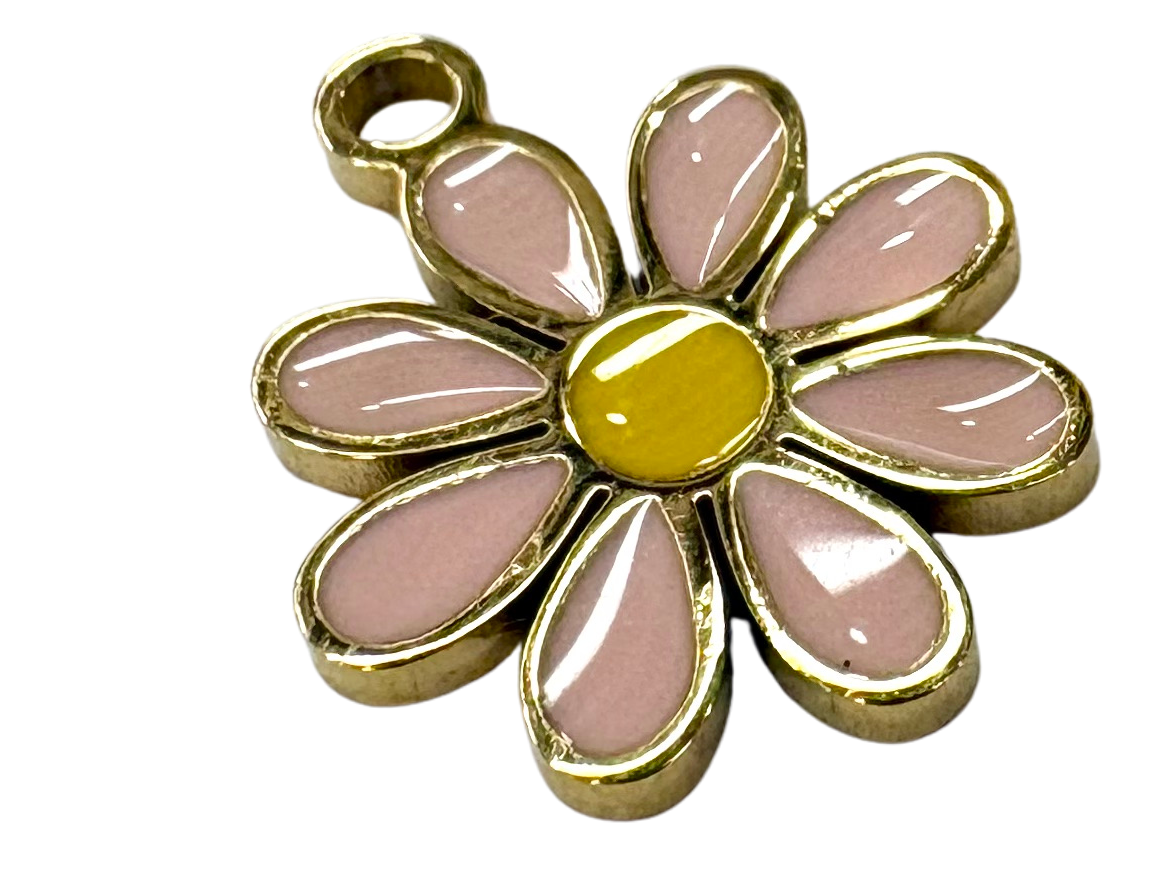 Enamel Daisy Charm