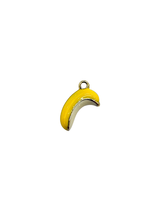 Enamel Banana Charm - Stainless Steel PVD