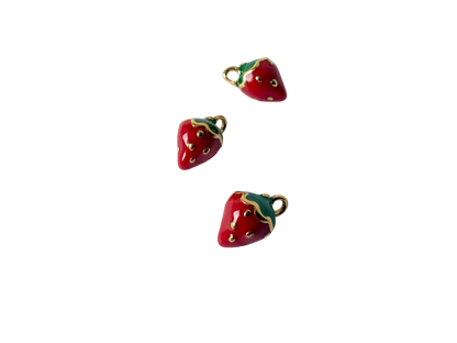 Enamel Strawberry Charm