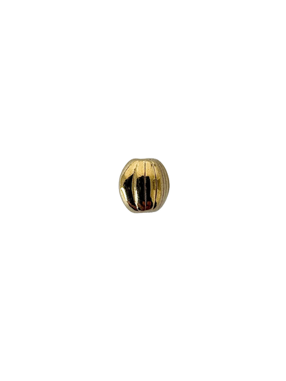 Ribbed Barrell Metal Bead