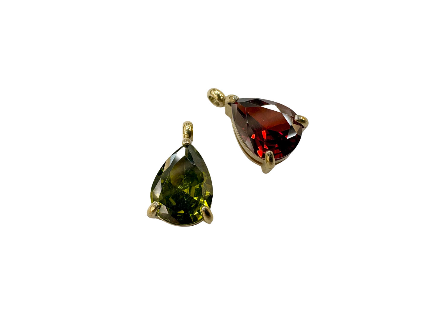 Pear Cut Birthstone Charms, Set of 12