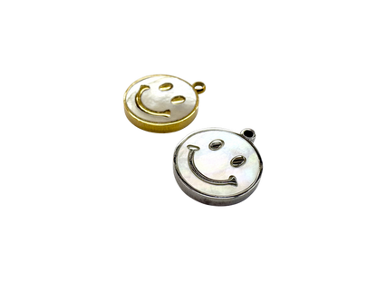 Mother of Pearl Smiley Charm