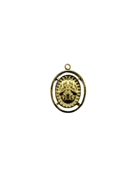 Ornate Oval Bee Charm