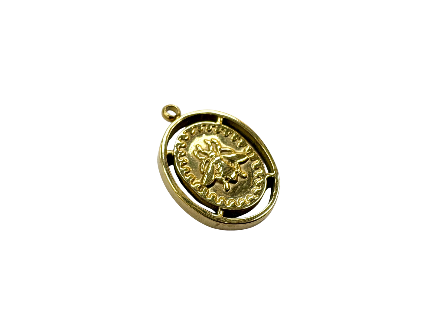 Ornate Oval Bee Charm