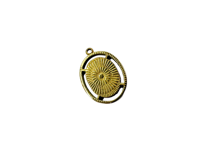 Ornate Oval Bee Charm