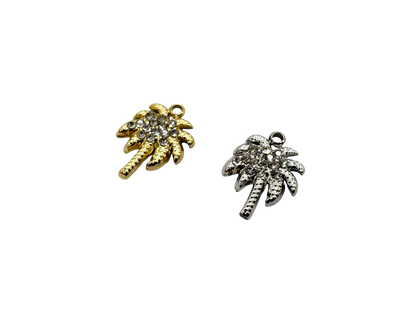 Rhinestone Palm Tree Charm