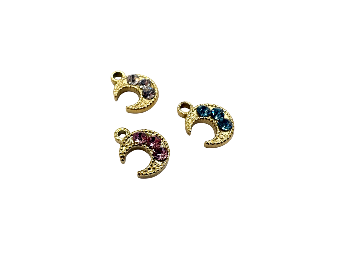 Rhinestone Lunar Charm