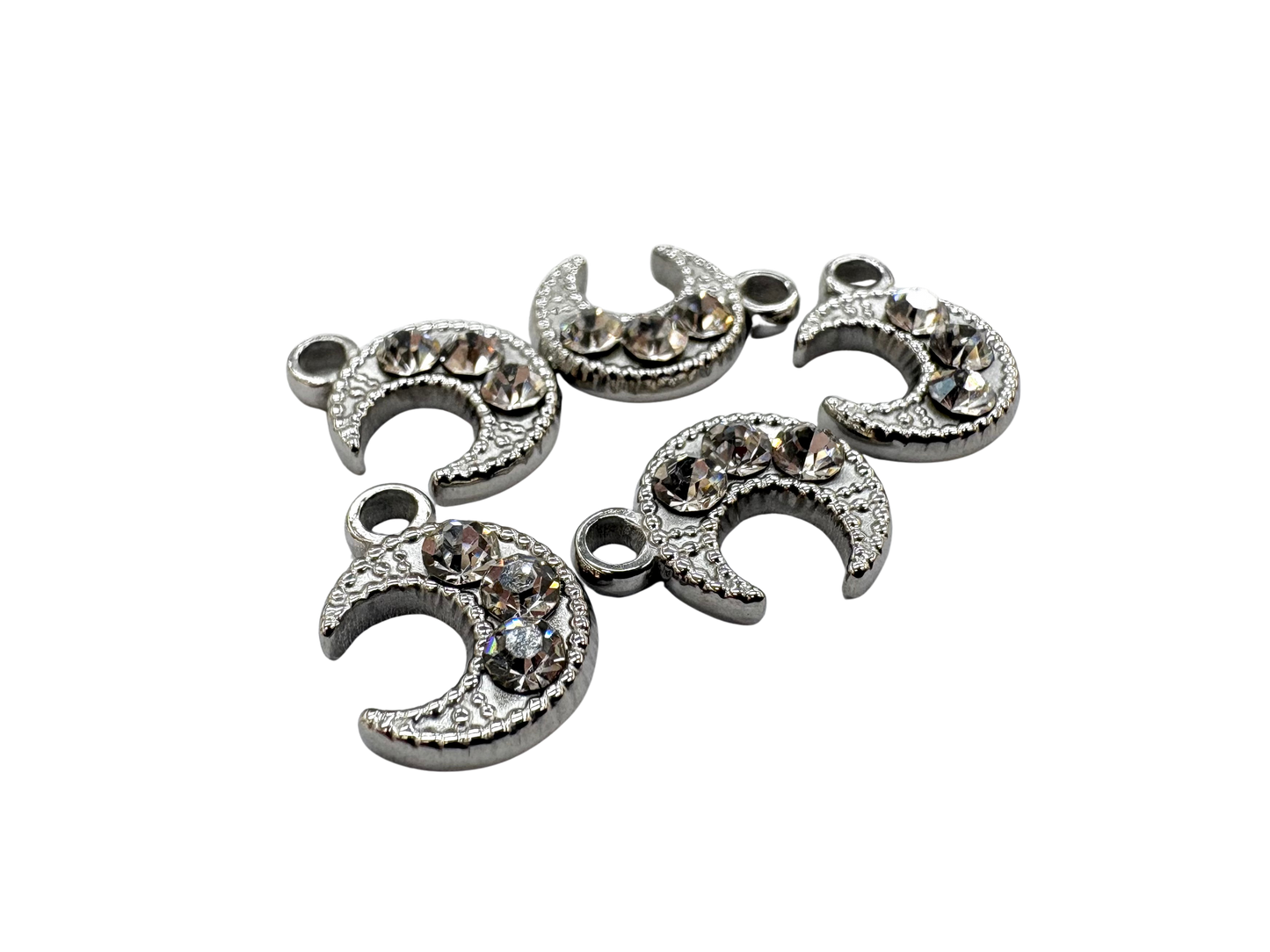 Rhinestone Lunar Charm